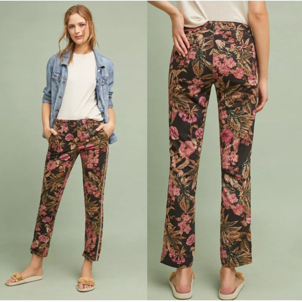 Chino by Anthropologie Relaxed Printed Chino Pants sz28
